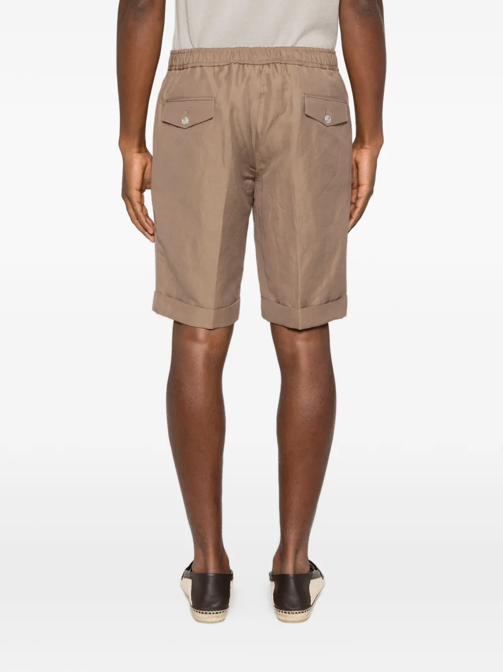 Barba Capri shorts met trekkoord Bruin
