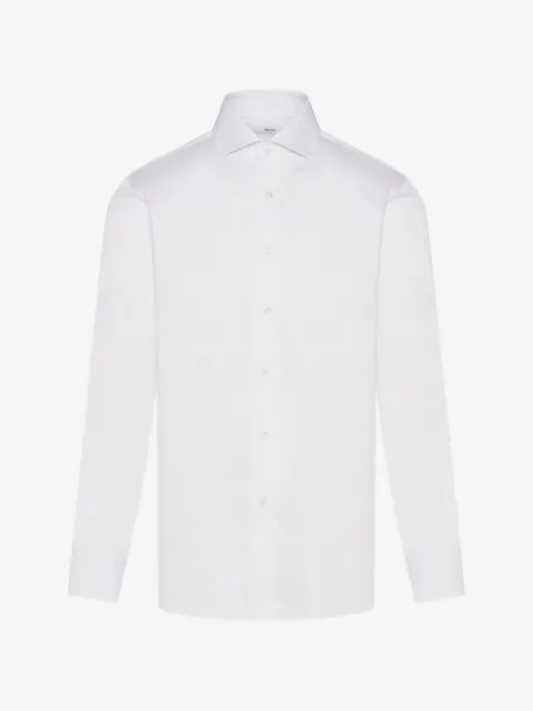 Barba spread-collar button-down shirt