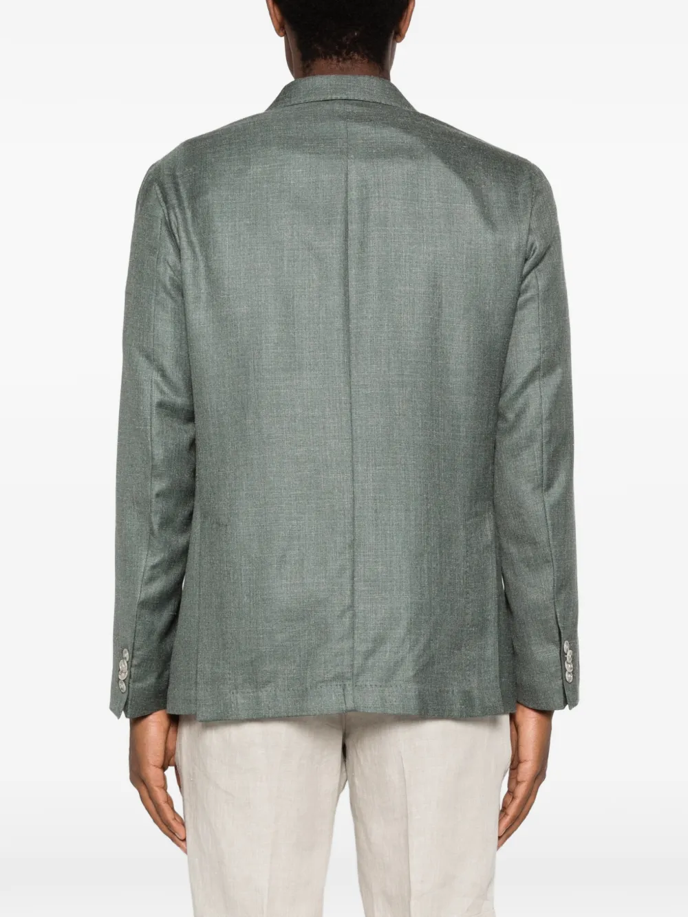 Barba Blazer met enkele rij knopen Groen