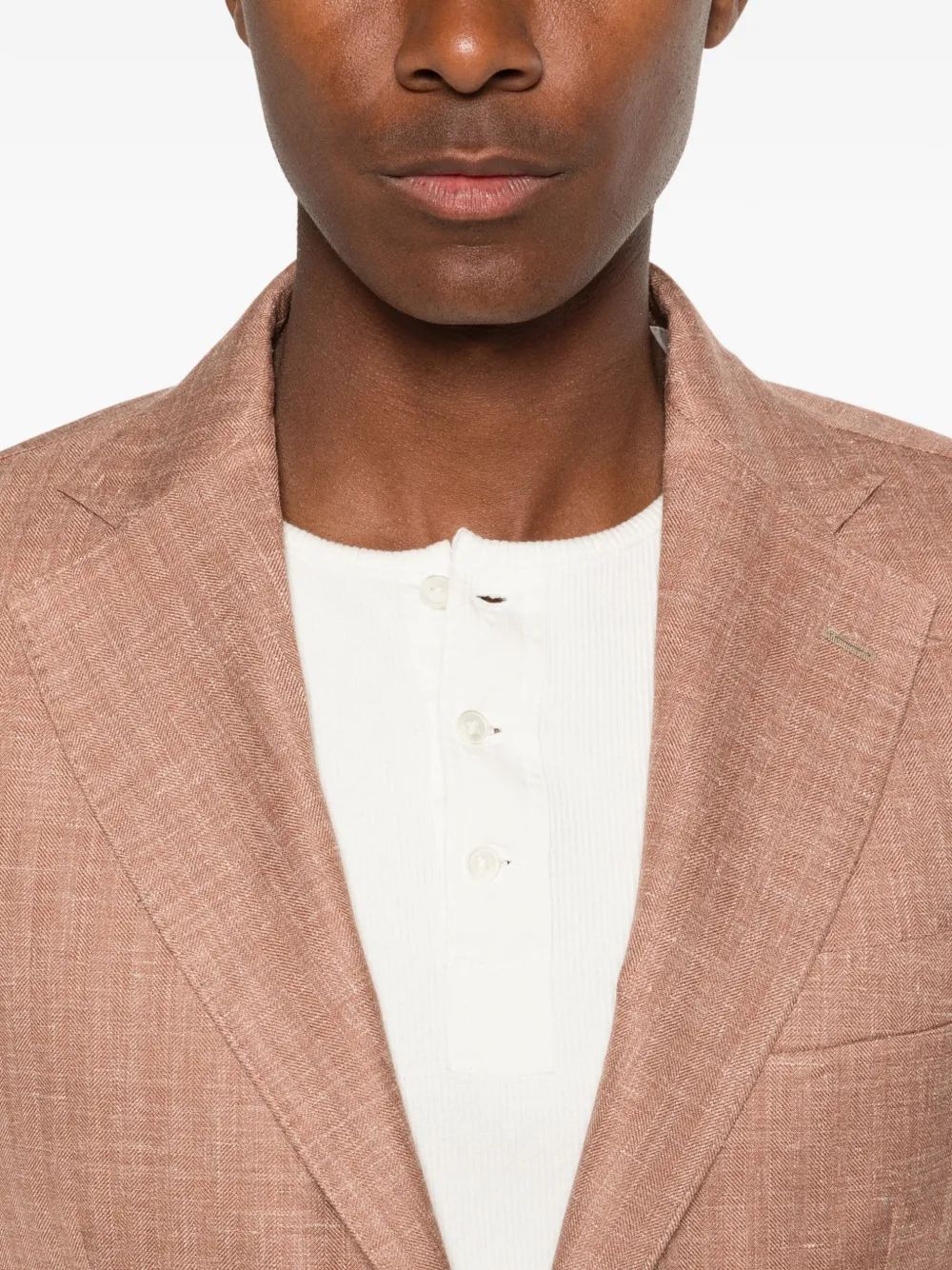 Barba Blazer met enkele rij knopen Rood
