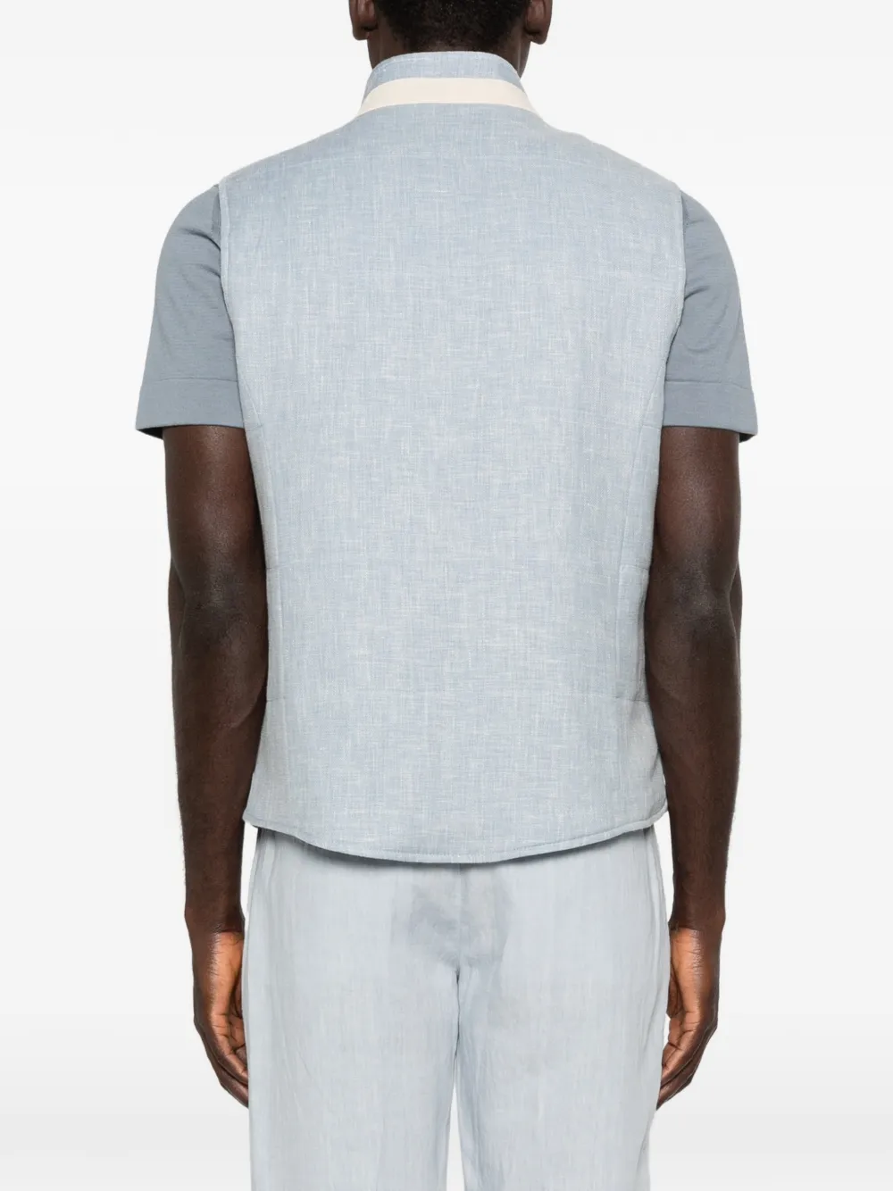 Barba Orion gilet met knopen Blauw
