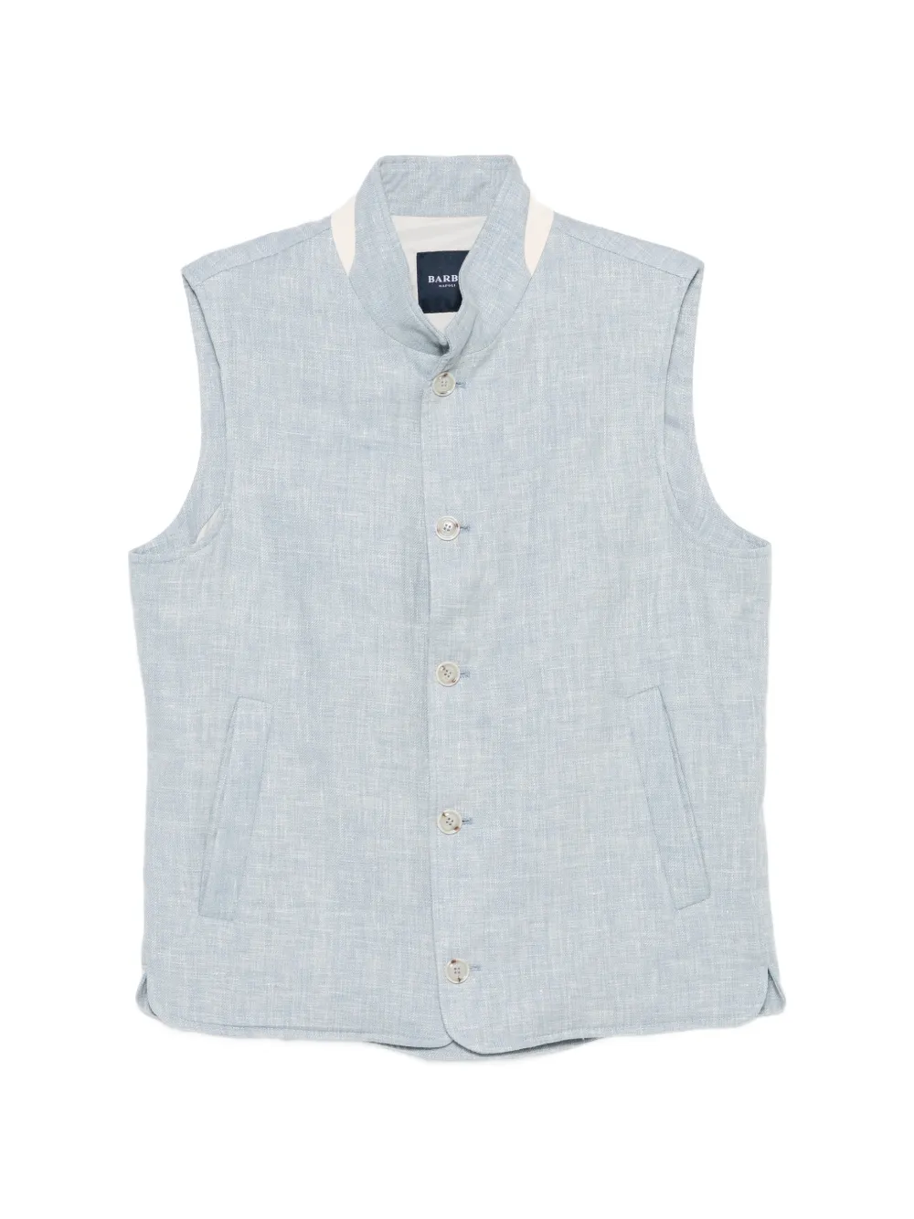 Barba Orion buttun-up gilet - Blu