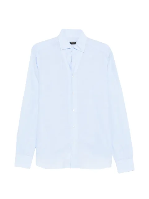 Barba slub-texture shirt