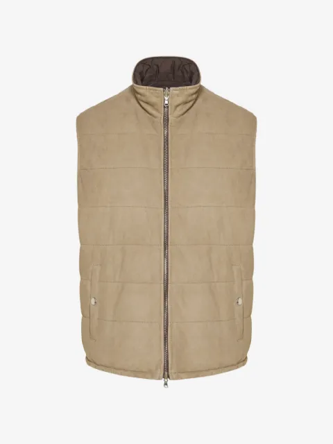 Barba padded zip gilet