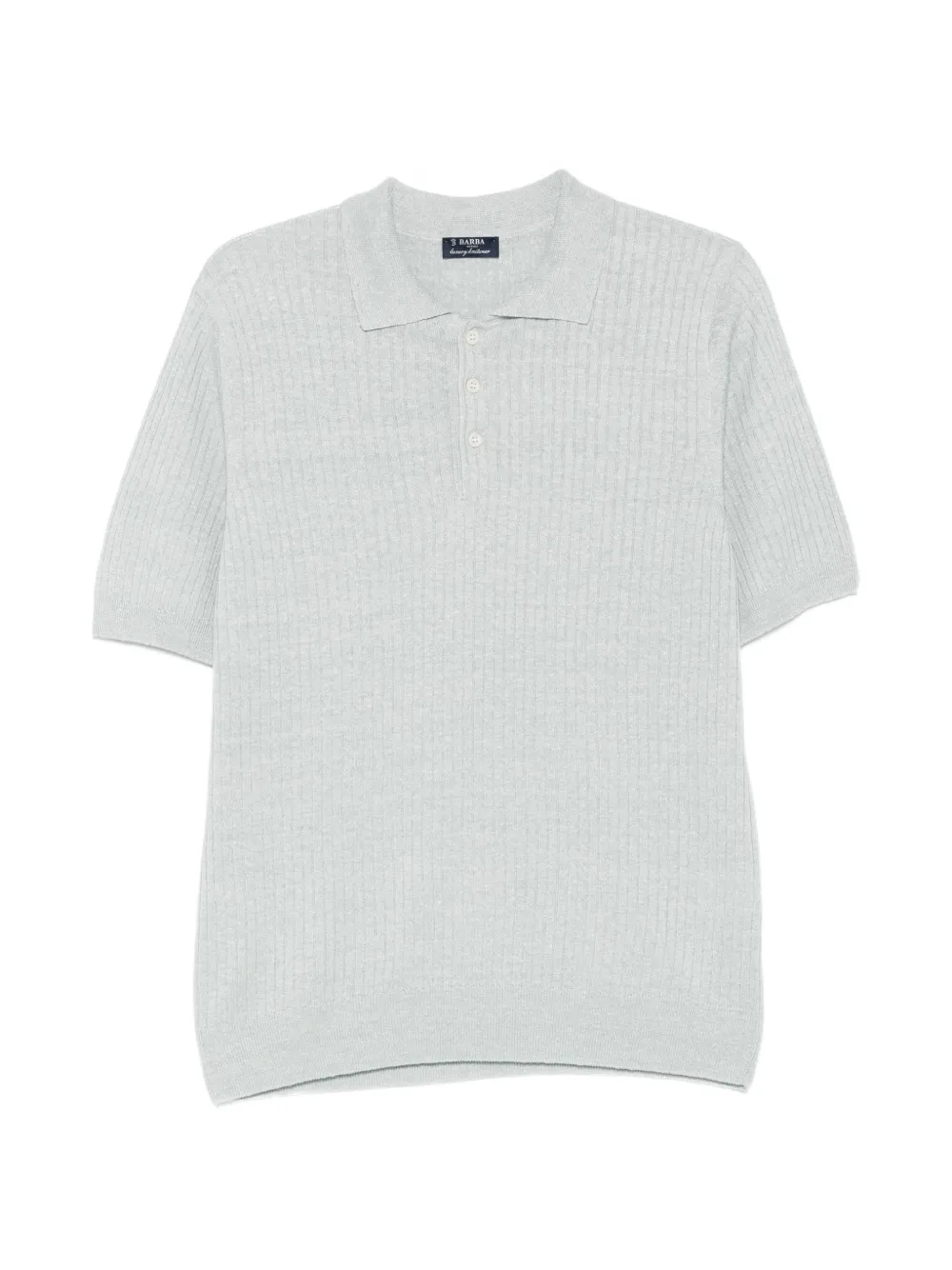 Barba ribbed-knit polo shirt - Blu