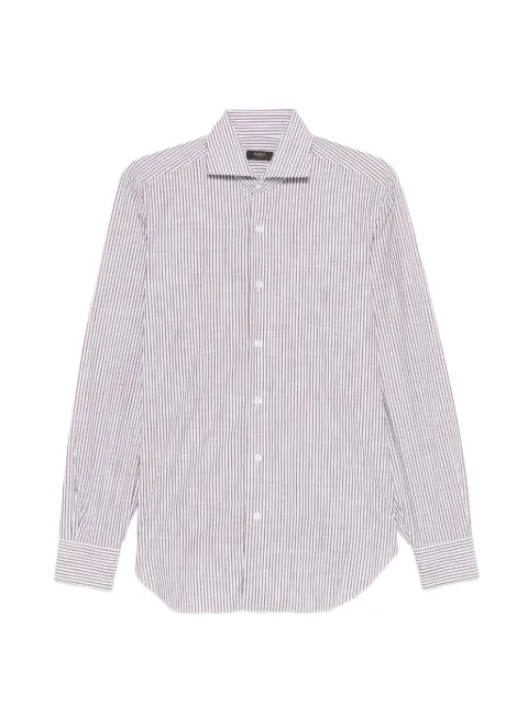 Barba vertical-stripe long-sleeve shirt