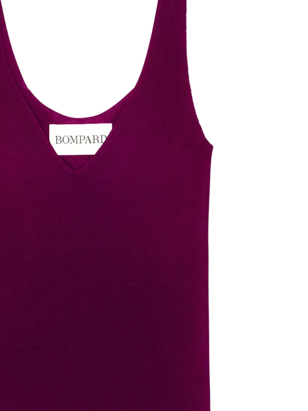  Bompard Ribbed V-neck Tank Top - Purple 
