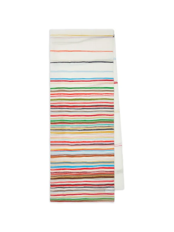 Paul Smith Painted Stripe' Silk Scarf in White