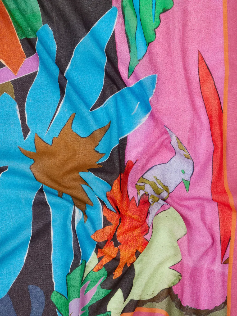 River Collage Floral-Printed Scarf