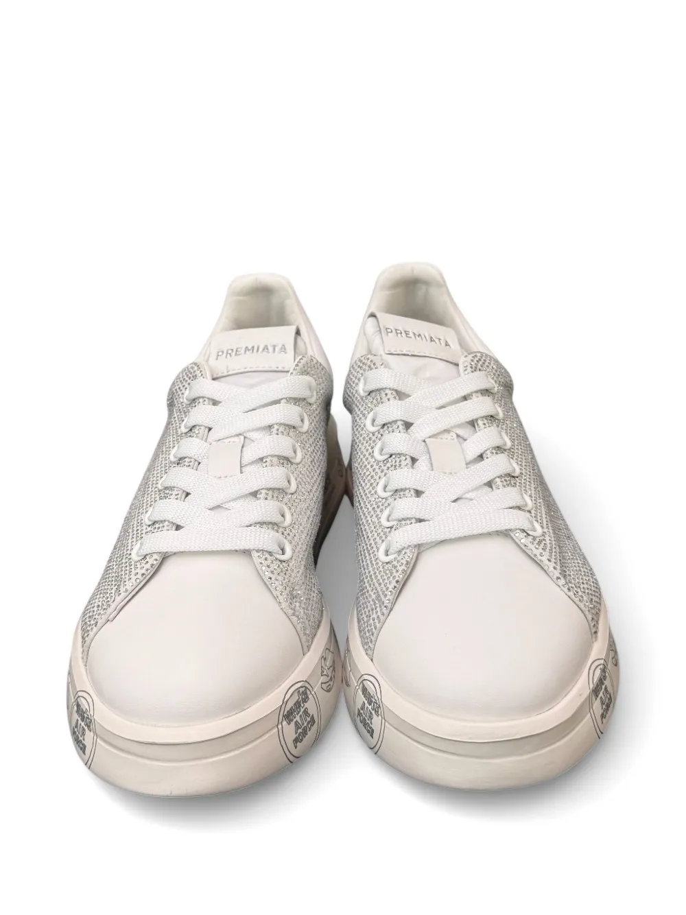 Premiata Belle verfraaide sneakers Beige