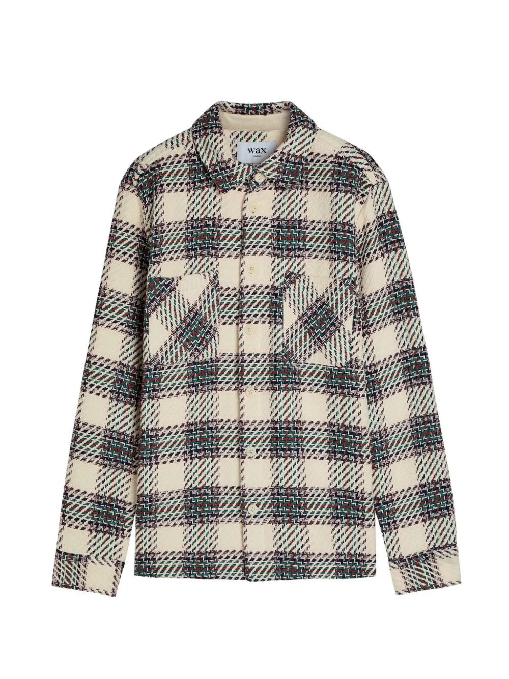 Wax London Whiting patterned overshirt - Toni neutri