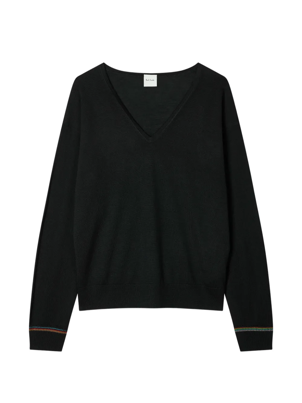 Paul Smith V-neck striped-detail sweater - Nero