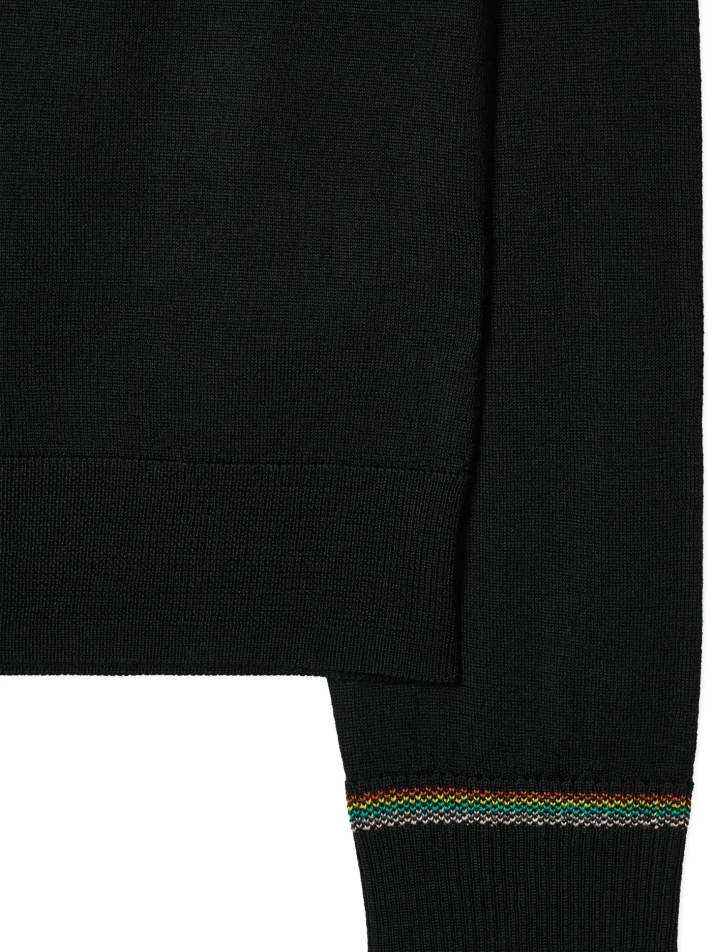 Paul Smith Trui met gestreept detail en V-hals Zwart