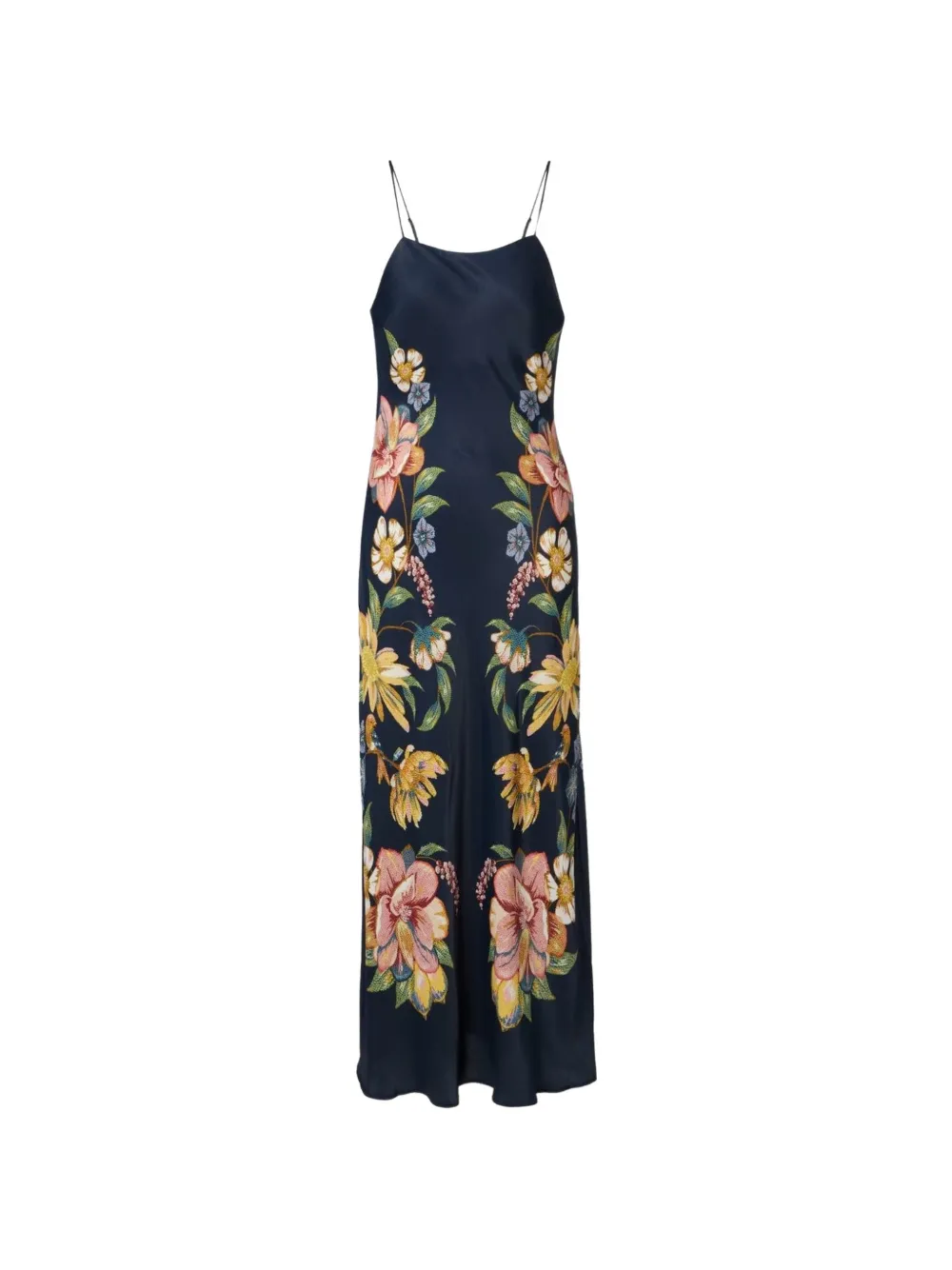 FARM Rio Maira floral-print spaghetti-straps maxi dress - Blu