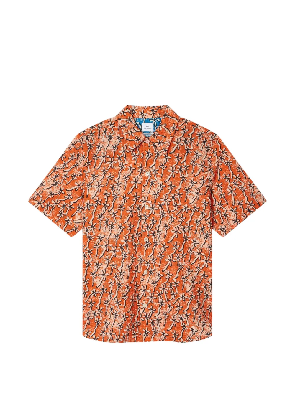 PS Paul Smith Overhemd met bloemenprint Oranje