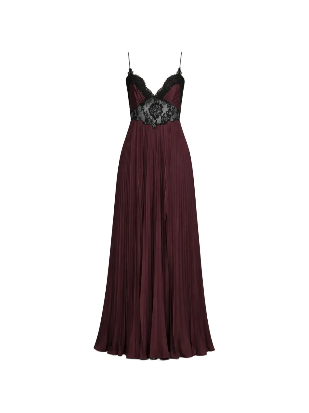 Self-Portrait lace insert maxi dress - Rosso