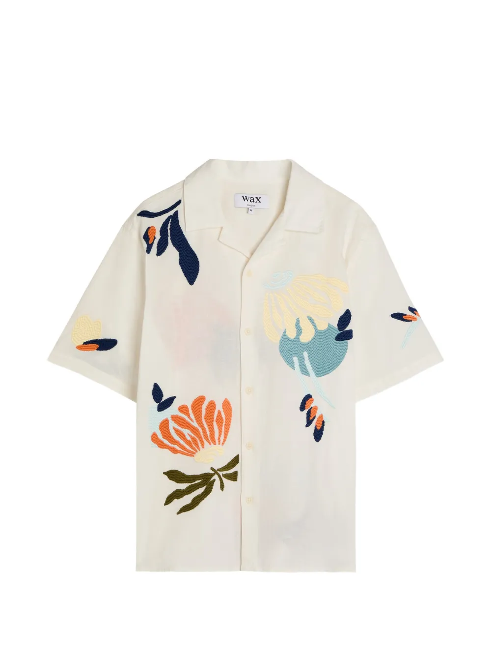 Wax London Didcot embroidered shirt - Toni neutri