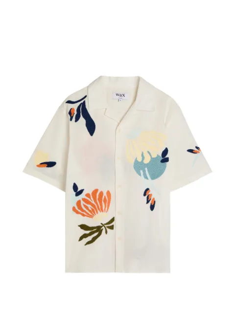 Wax London Didcot embroidered shirt