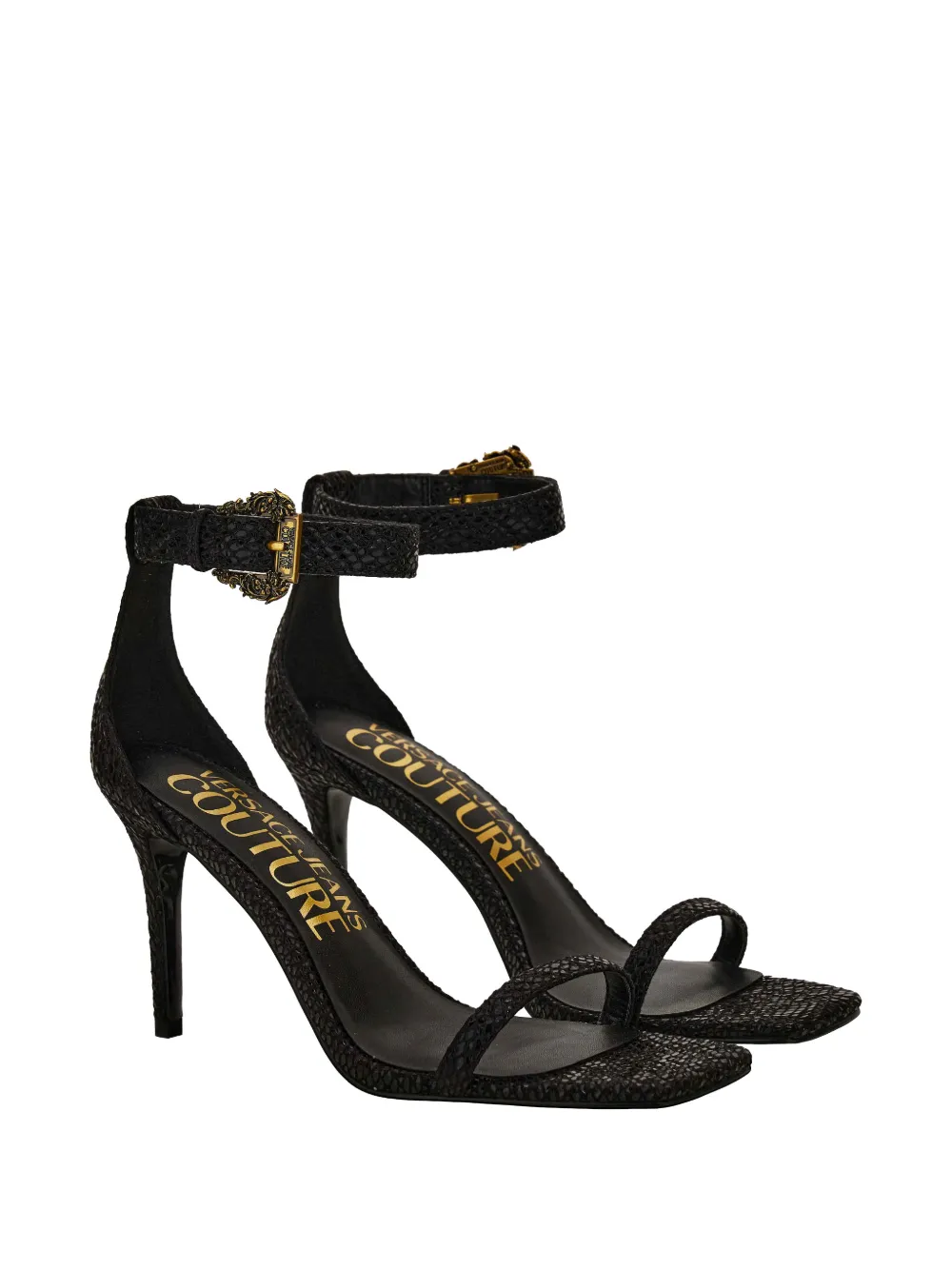 Versace Jeans Couture Sandalen met gesp Zwart