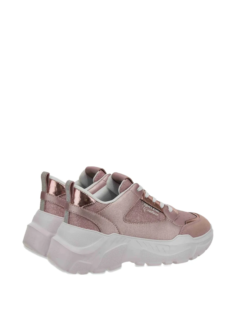 Versace Jeans Couture Geperforeerde sneakers met logo Roze