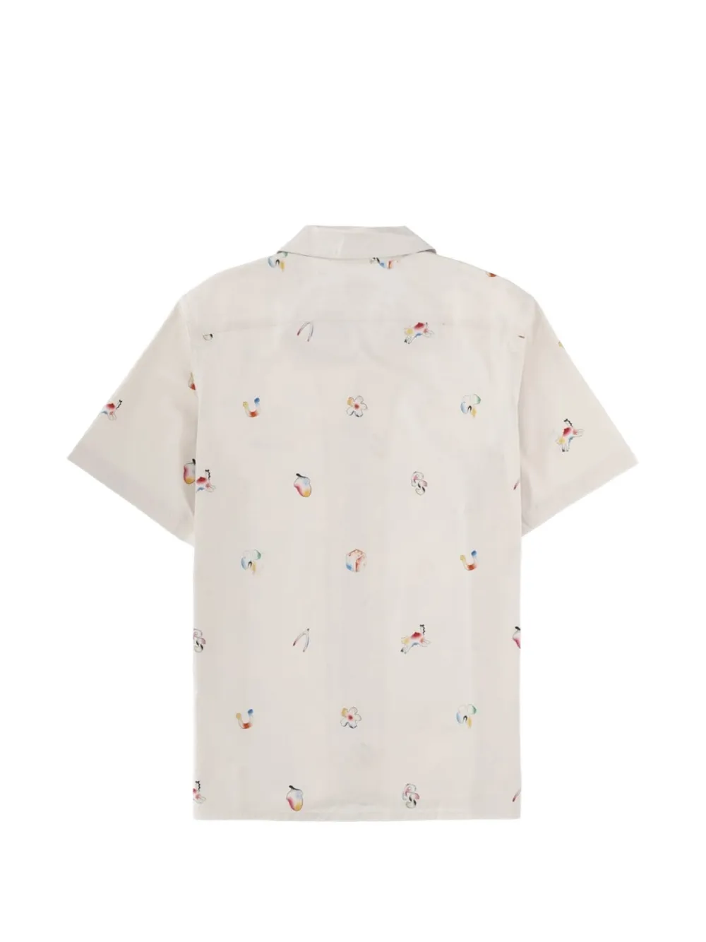 PS Paul Smith Overhemd met patroon en korte mouwen Beige