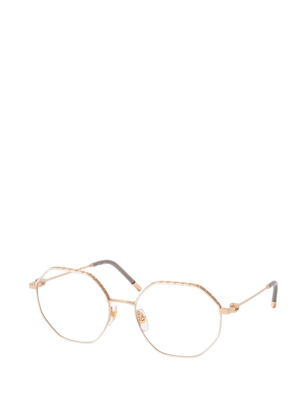  Furla Geometric-frame Glasses - Gold 