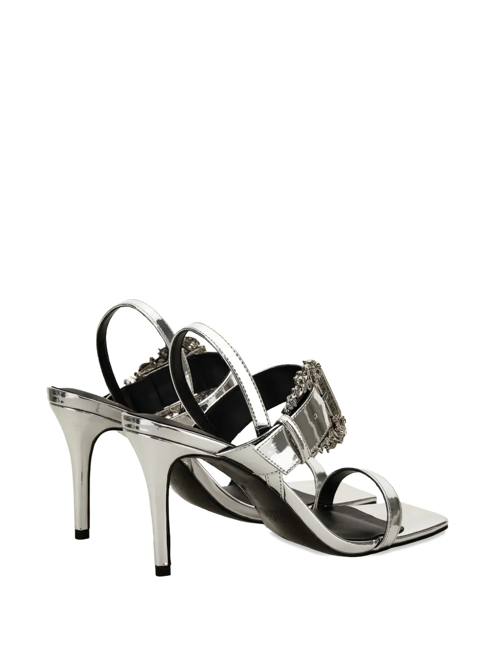 Versace Jeans Couture Sandalen met bandjes en verfraaide gesp Zilver