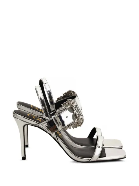 Versace Jeans Couture embelished-buckle strappy sandals