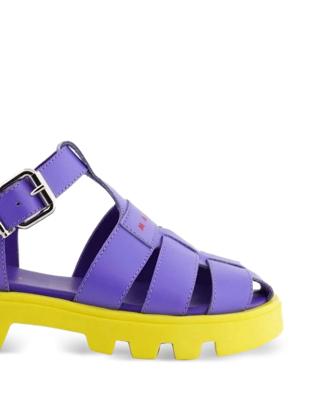 Marni Kids Sandalen met plateauzool en gespsluiting Paars