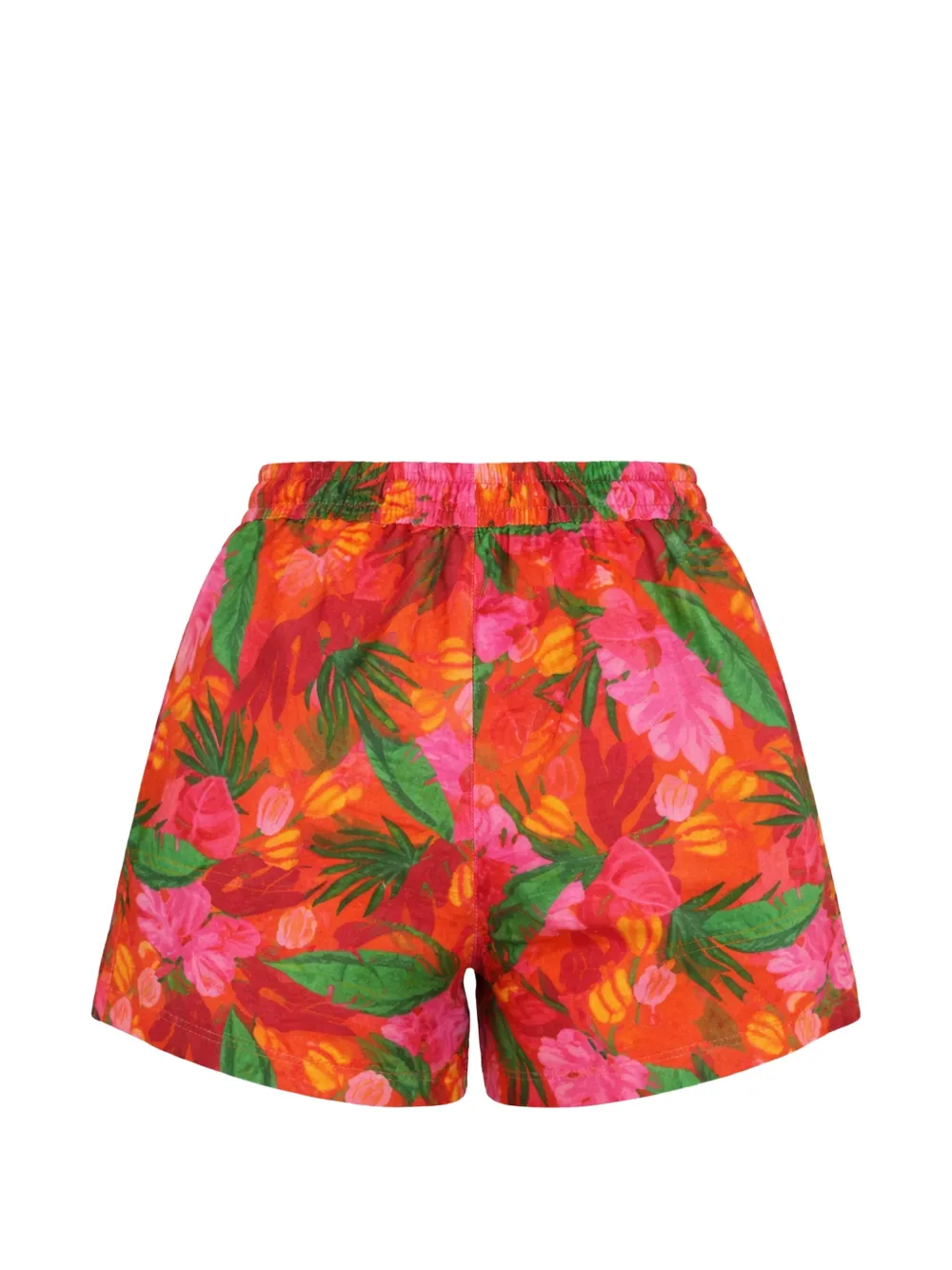  Banana Moon Floral Drawstring Shorts - Orange 