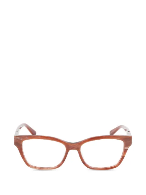 Longchamp marble-effect rectangle-frame glasses