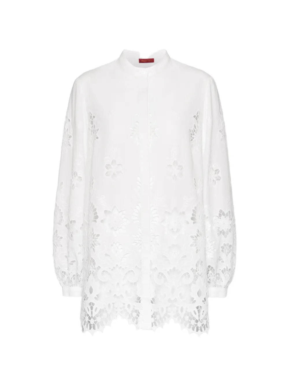 ELENA MIRO` floral-lace shirt - Bianco