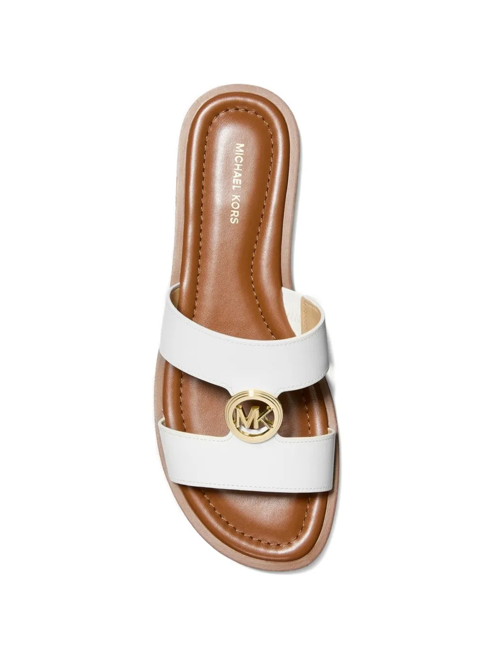 Michael Kors Erin leren sandalen met open neus Wit