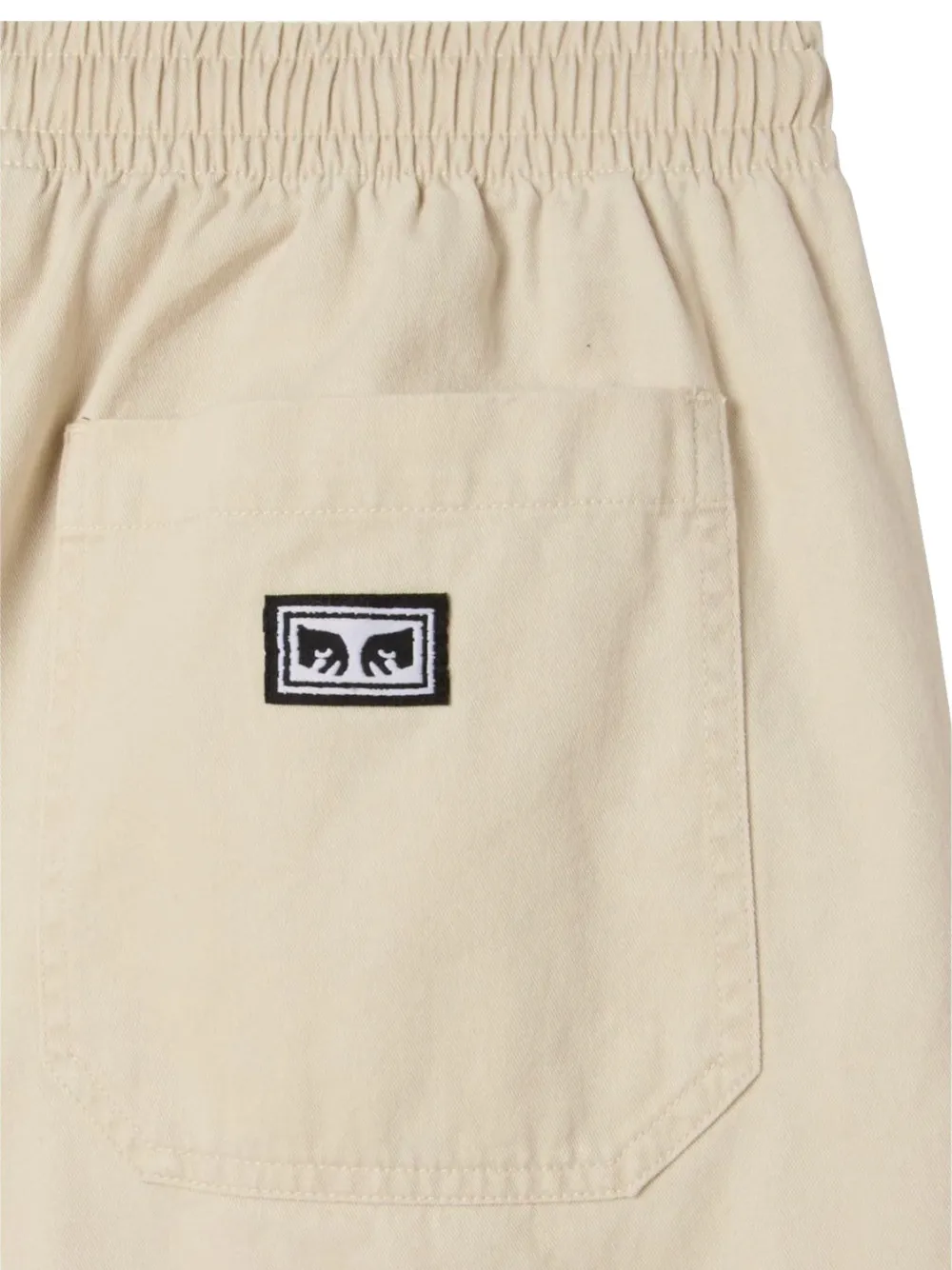  Obey Theo Logo-patch Shorts - Neutrals 