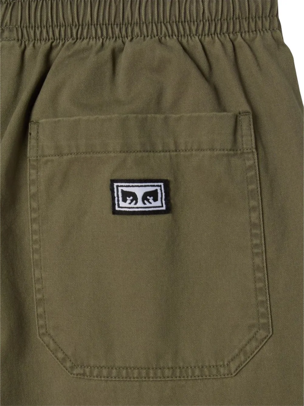  Obey Logo-patch Elasticated Shorts - Green 