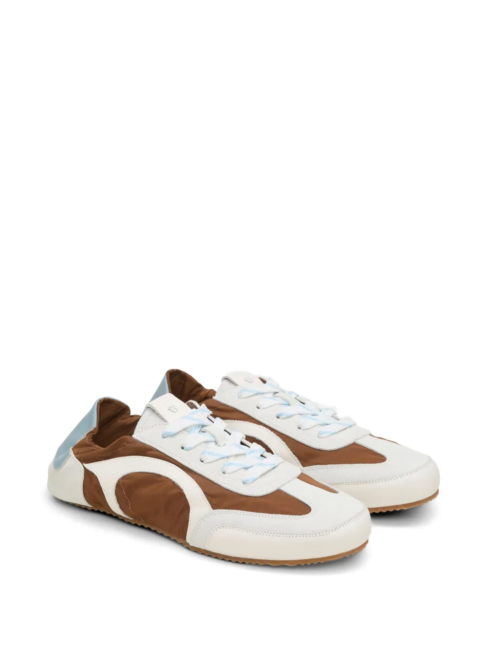 Dorothee Schumacher panelled lace-up sneakers Wit