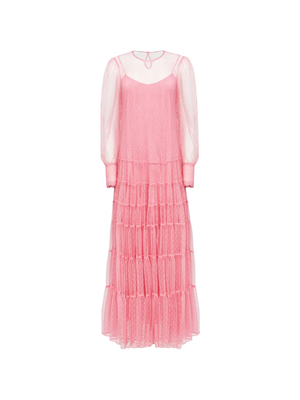 TWINSET tiered polka dot dress - Rosa