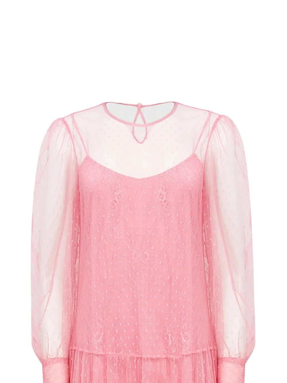 TWINSET Gelaagde jurk met stippen Roze