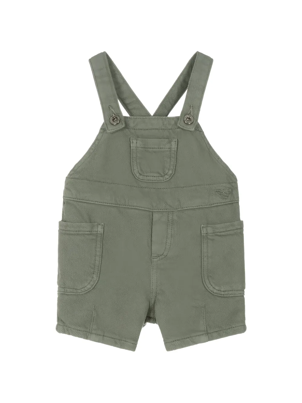 Emporio Armani Kids pocket dungarees - Verde