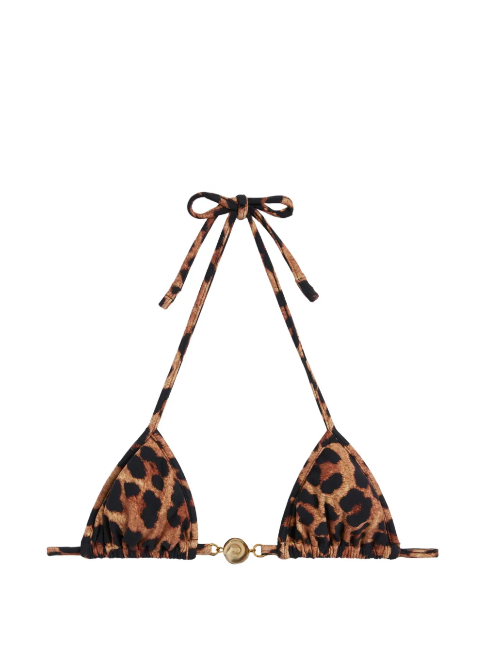 Reina Olga printed bikini top - Marrone