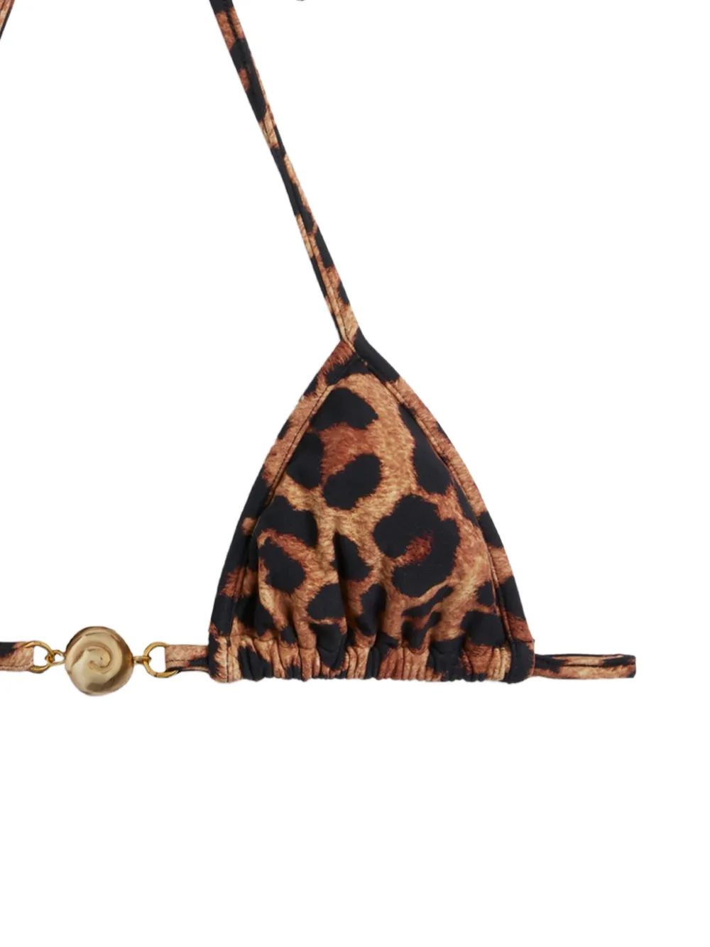  Reina Olga Printed Bikini Top - Brown 
