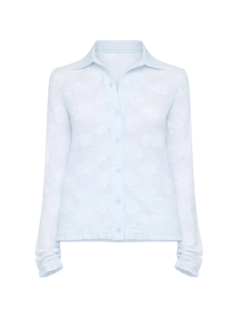 Cecilie Bahnsen floral button shirt - Blu