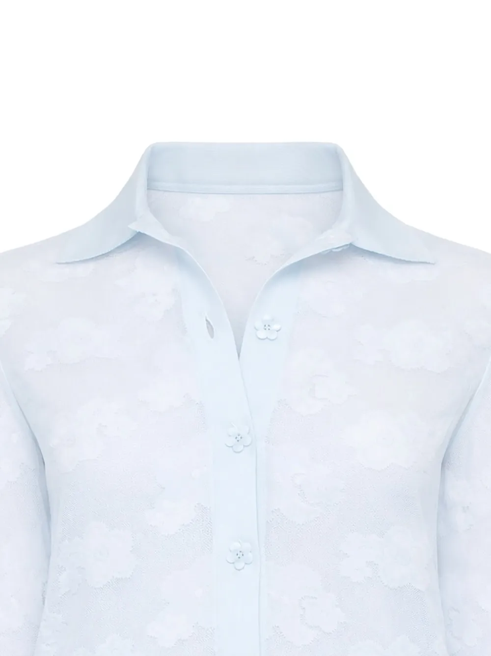  Cecilie Bahnsen Floral Button Shirt - Blue 