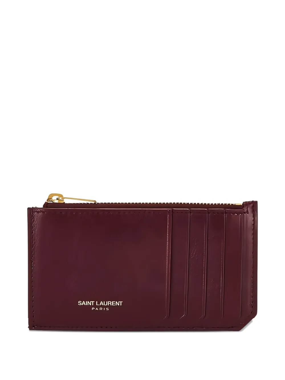 Saint Laurent Zip-fastening Wallet In Red