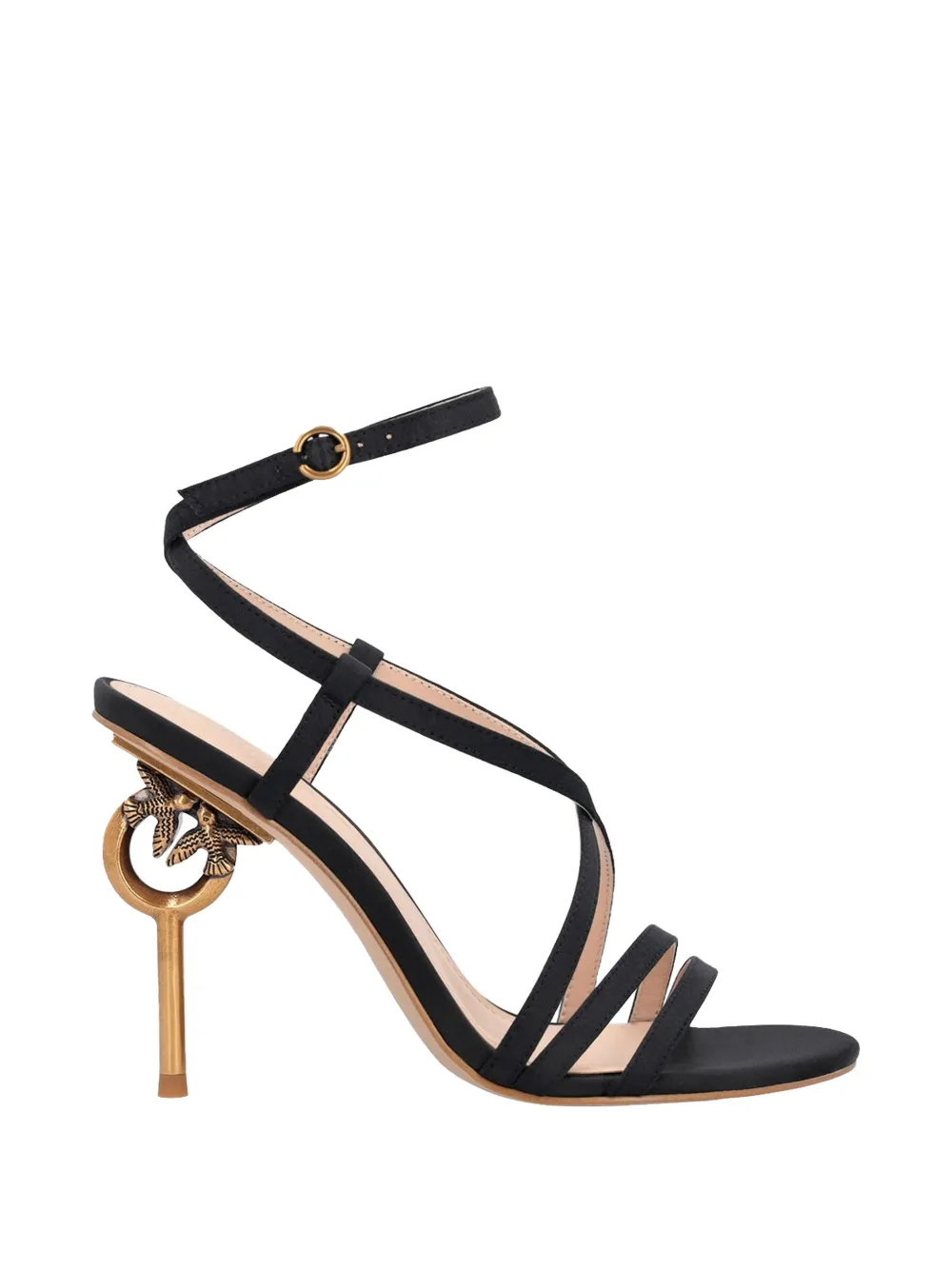 PINKO strappy sculptural heeled sandals - Nero