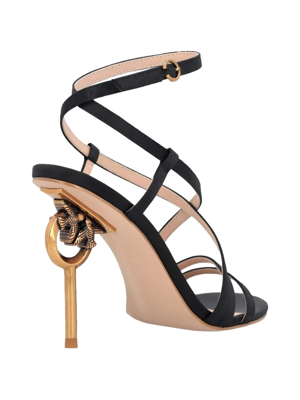 PINKO Sandalen met bewerkte hak Zwart