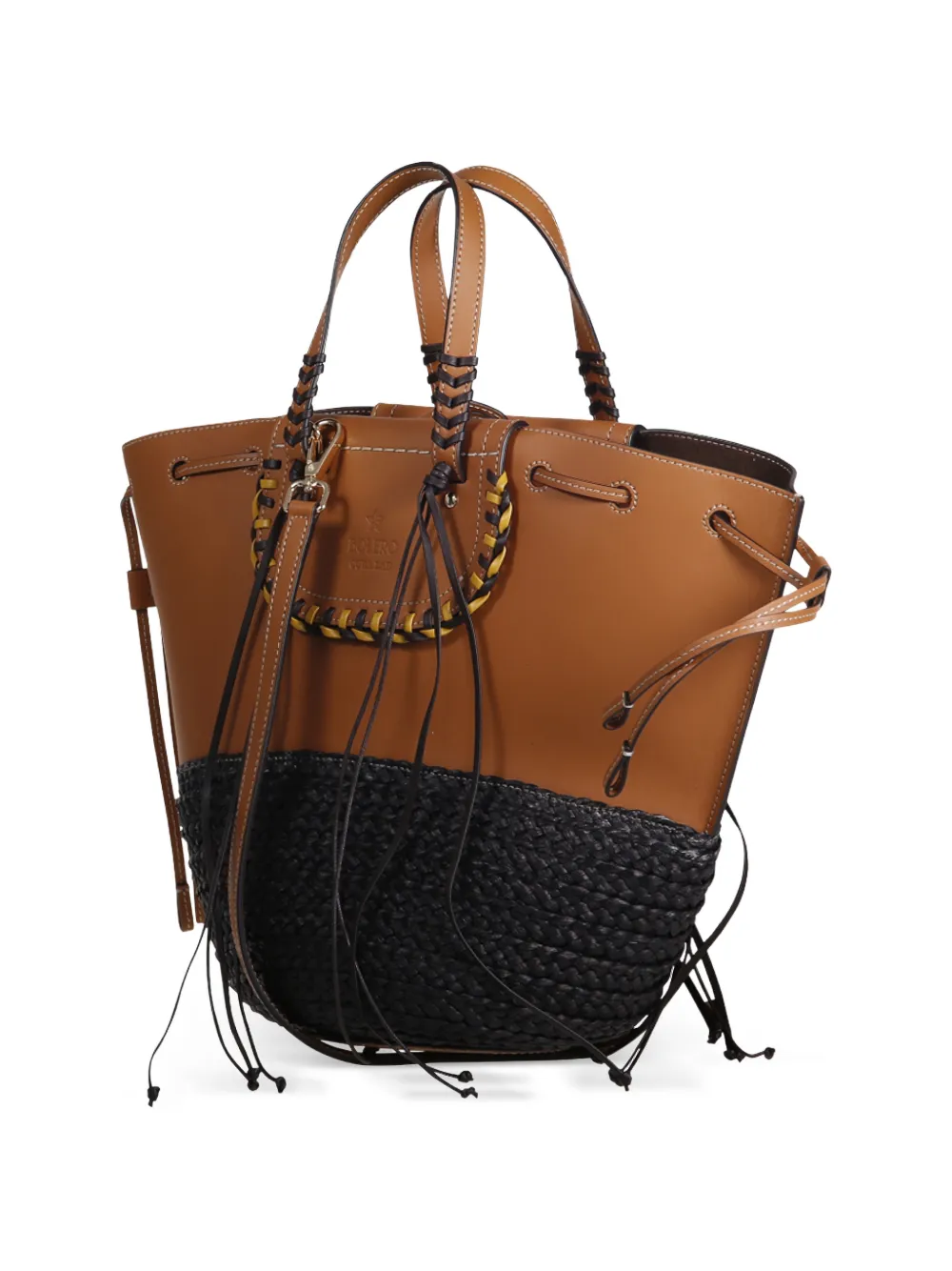  Cuba Lab Medium Woven-panel Tote Bag - Brown 