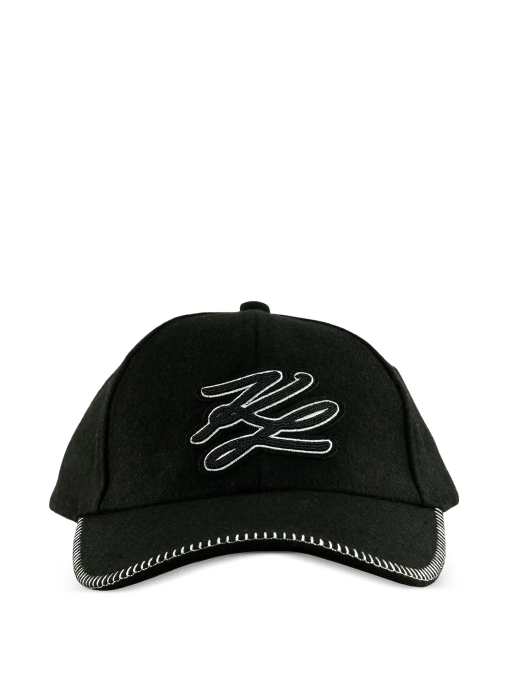 Karl Lagerfeld Cappello da baseball con applicazione - Nero
