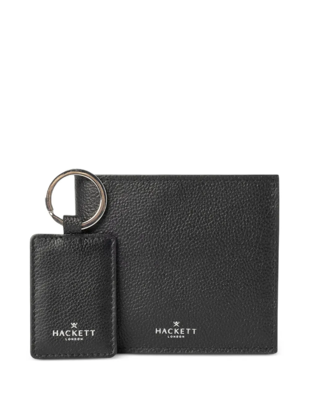 Hackett textured keyring bifold wallet - Nero