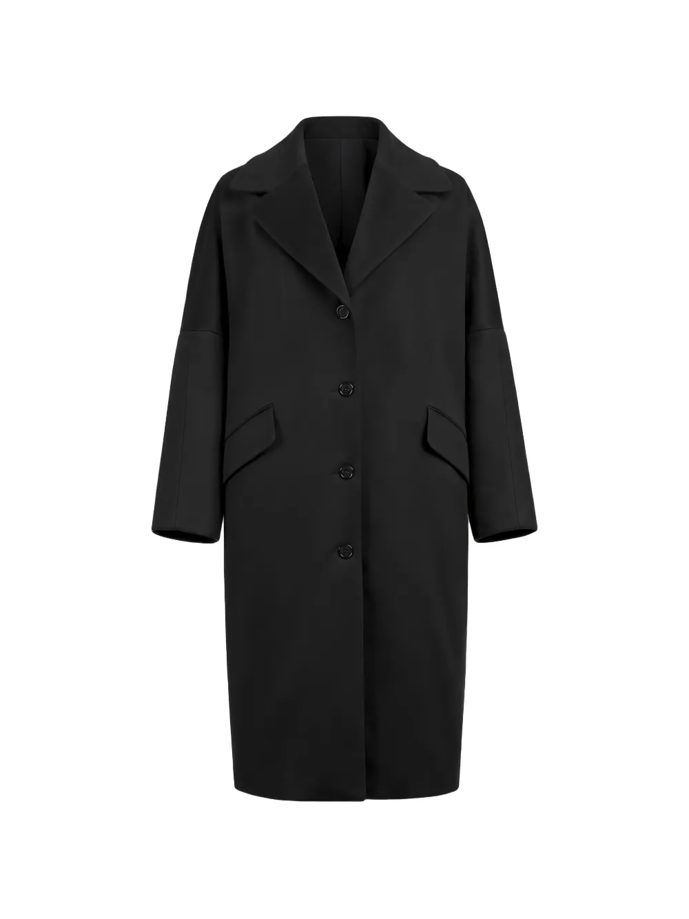 CHERRY BLUE single-breasted coat - Black